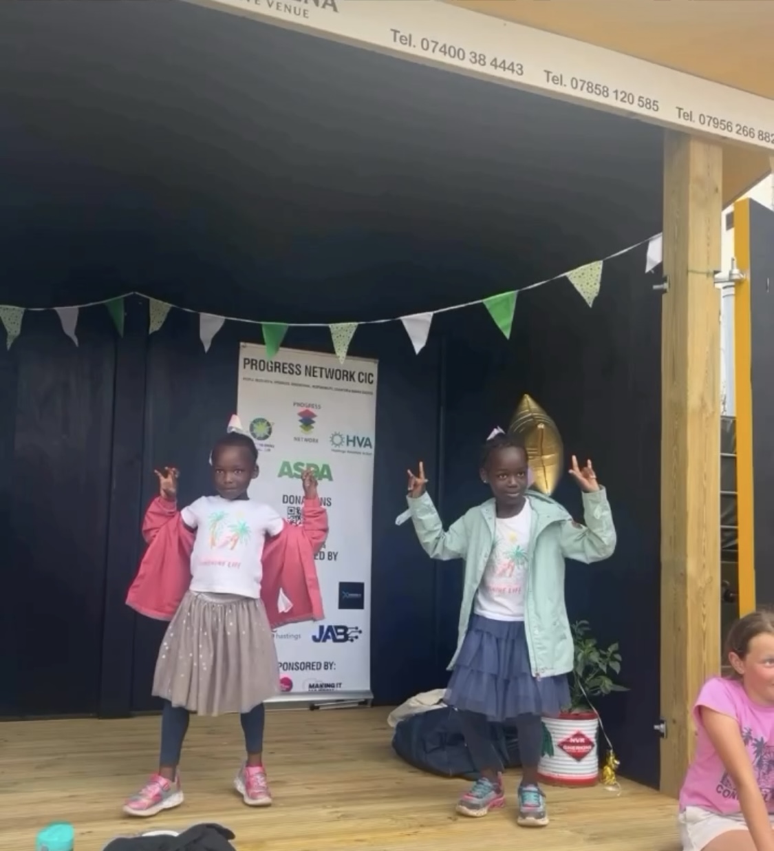 Young people performing at a showcase